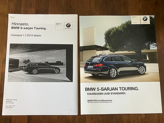 BMW 5-sarjan Touring esite, varustelulista ja hinnasto