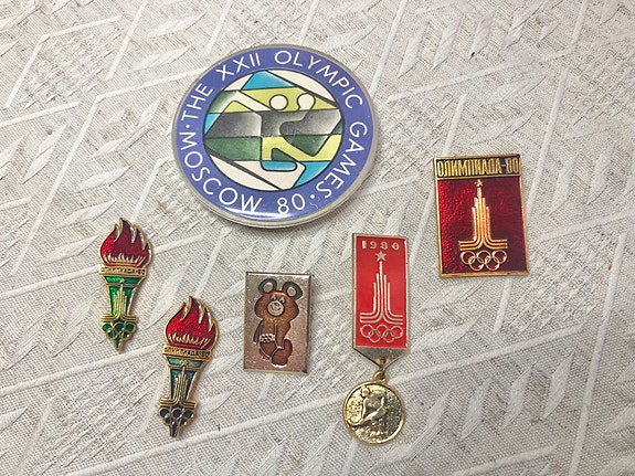 Pinssejä 6kpl Moskovan olympialaiset 1980