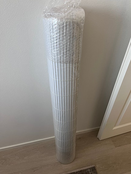 Valkoinen PVC-sermi | 110 x 500 cm