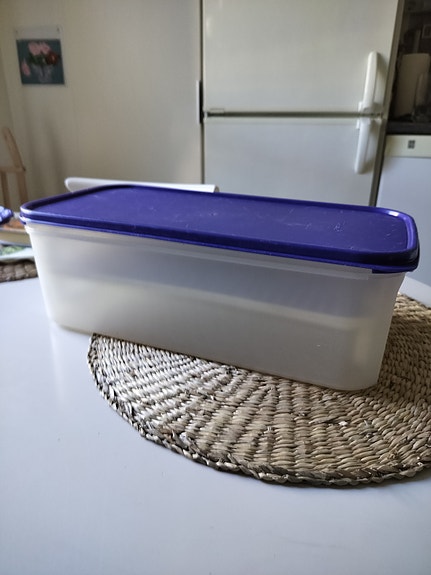 Tupperware säilytysrasia kannella