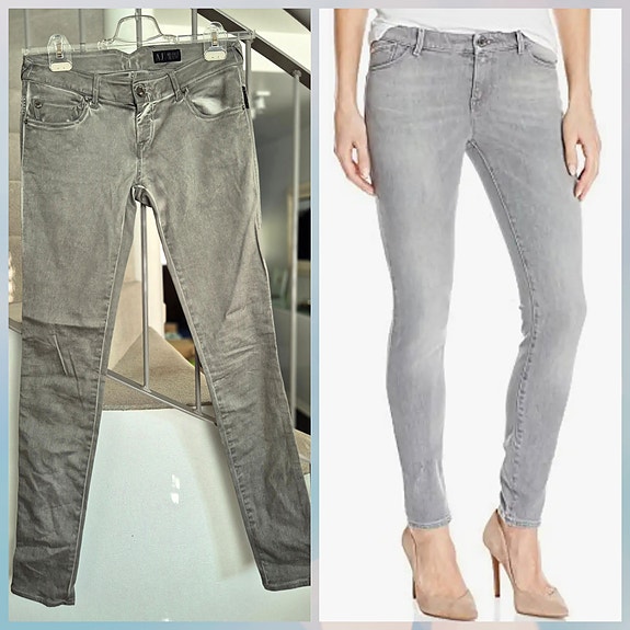 🌟 Armani Jeans harmaat pillifarkut – Koko 27 (S) – Uudenveroiset