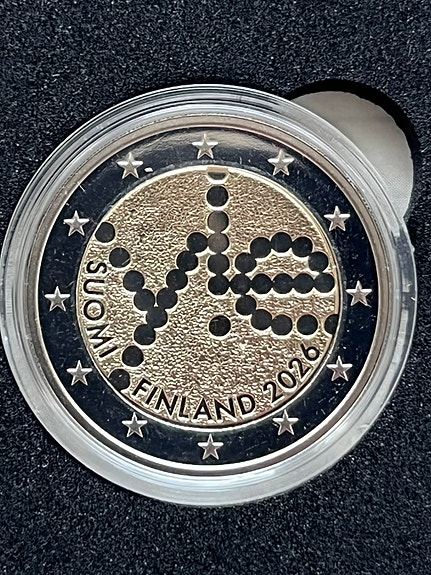 PROOF Suomi 2026 2€ Yleisradio 100 vuotta