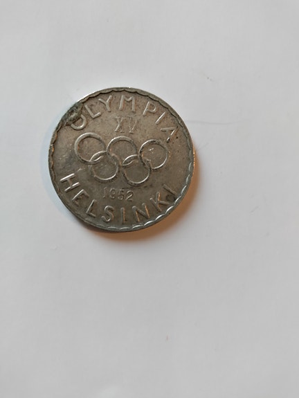 Helsinki 1952 olympialaiset 500 markkaa hopeinen juhlaraha