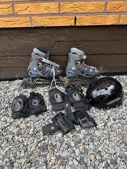 Säädettävät rullaluistimet ja suojat
