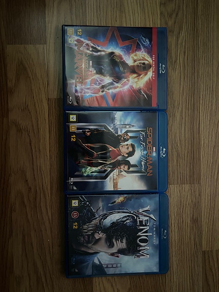 Marvel Blu-ray - Captain Marvel, Spider-Man: Far From Home, Venom