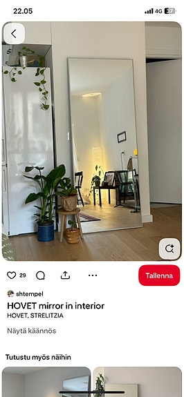 Kehyksetön peili