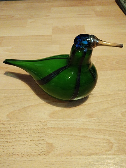 IITTALA Oiva Toikan vihreä lasilintu