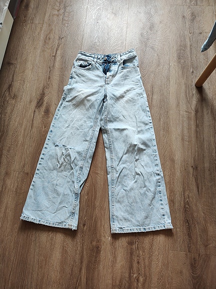 Ready Steady Go wide leg farkut koko 134 tytöille vaaleansininen