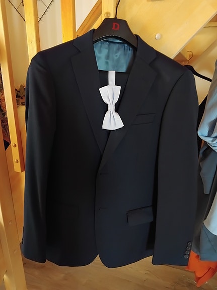 Dressmann miesten puku takki koko 48 sininen