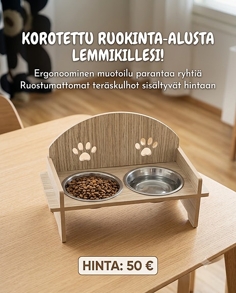 Kissa ruoka lautanen