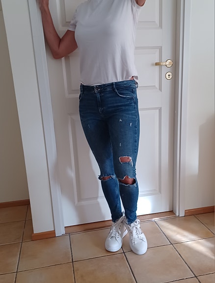 Zara farkut 38 W29 sininen