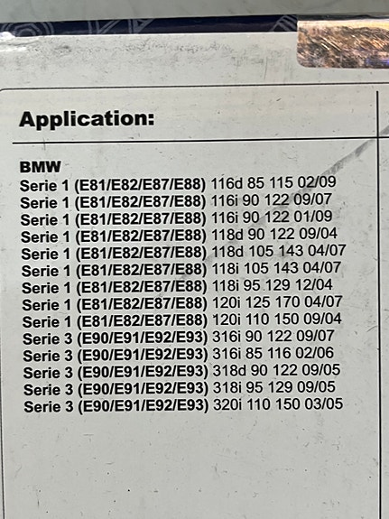 BMW 1 sarja tai 3 sarja  takajarrulevyt ja palat