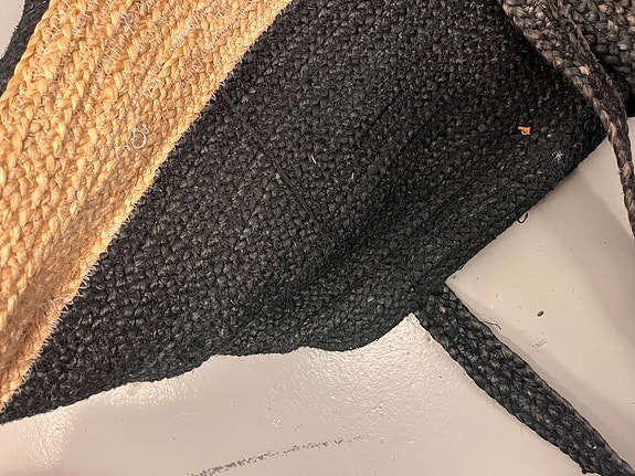IKEA musta-beige juuttikassi / kori
