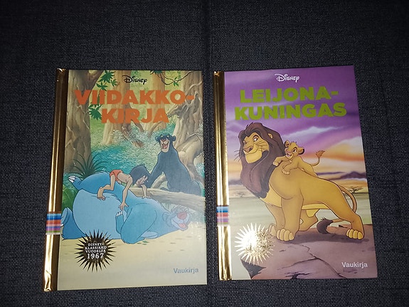 Disney Viidakkokirja ja Leijonakuningas kirjat