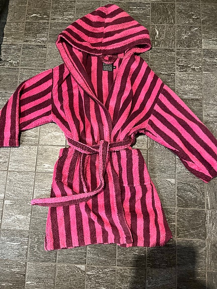 Ratia kylpytakki 130 cm pinkki raidallinen