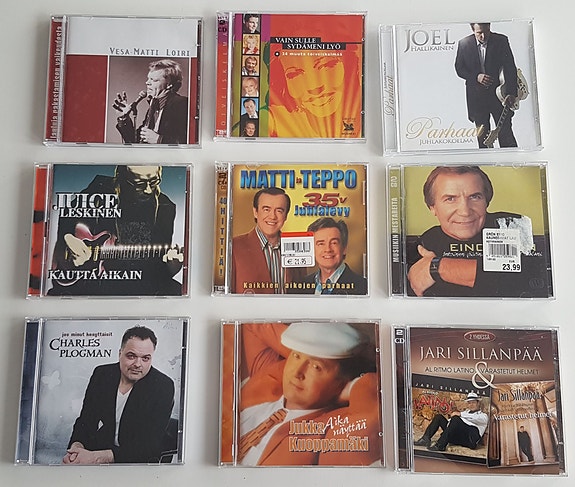Cd-levyt mm. Marilyn Monroe ja Freukkarit