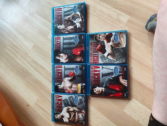 Rocky bluray leffat: Rocky 1, Rocky 2, Rocky 3, Rocky 4, Rocky 5 ja Rocky Balboa