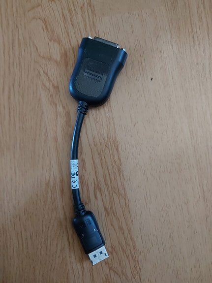 HP Foxconn DisplayPort → DVI‑D ‑adapteri (481409‑002, rev.F)