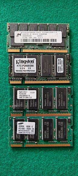 Kingston ym. ddr1 RAM-muistit kannettaviin