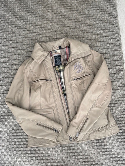 Harley-Davidson nahkatakki XL beige
