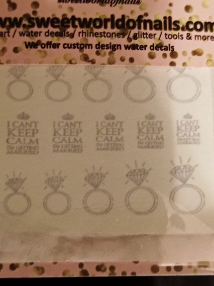 "I can't keep calm I am getting married" siirtokuvat kynsiin / kynsikoriste häät