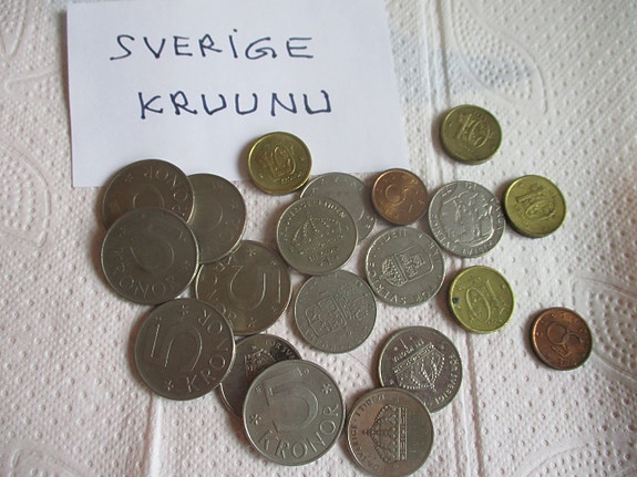 Ruotsin kruunu kolikoita erä