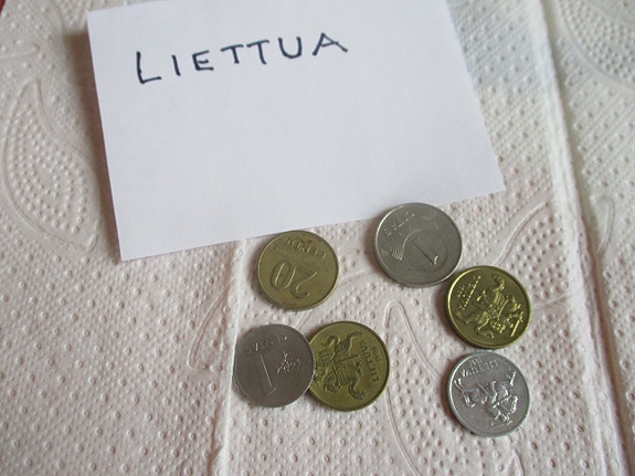 Liettuan kolikoita erä