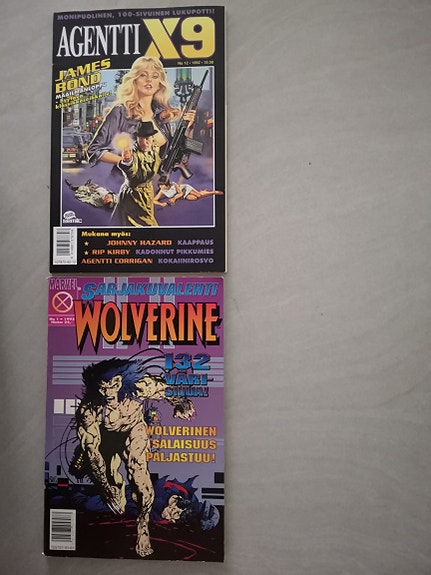 Wolverine ja Agentti X9 sarjakuvalehdet