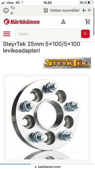 Spaserit/adapterit 5x100 Toyota/VAG