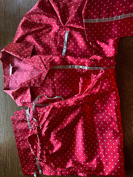 Lindex naisten pyjama L punainen