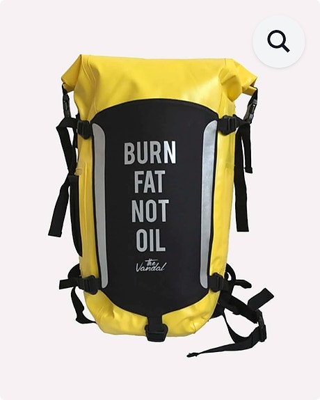 Vedenpitävä reppu 25L keltainen