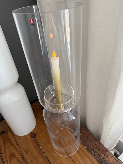 Iittala lasinen kynttilälyhty