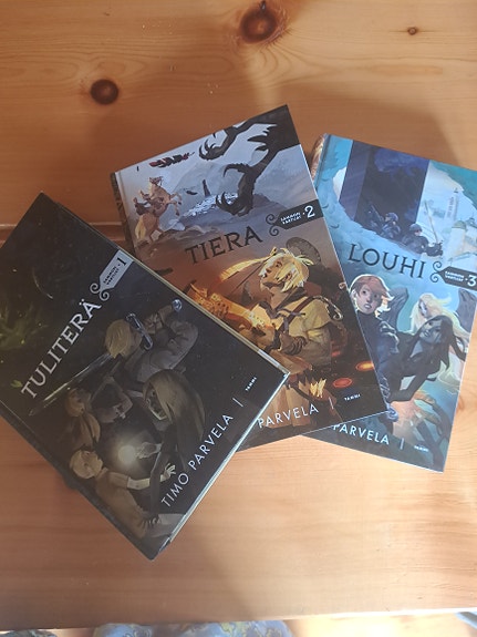 Timo Parvela Sammon vartijat trilogia 1–3 (Tuliterä, Tiera, Louhi)