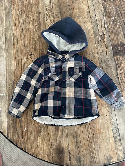 Polarn O. Pyret flanellipaita/huppari koko 92 kirjava unisex