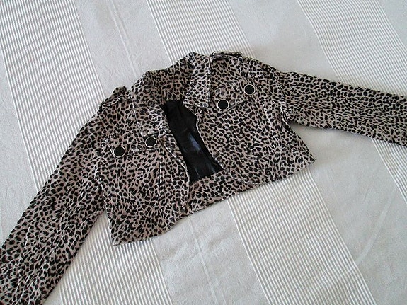 Leopardi bolero takki, leo, punk, sleaze, glam