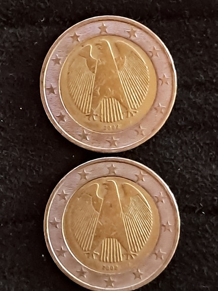 Saksan 2 euron kolikot 2002 (2 kpl)