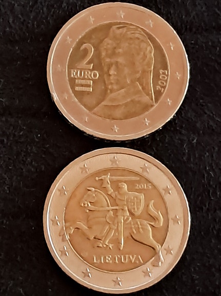 2 euron kolikot  , jos sattuu että....