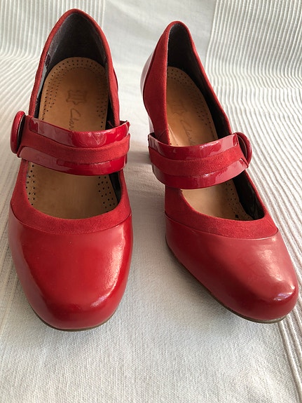 Clarks Nahkaiset Juhlakengät Koko 8/41 EU Punaiset Upeata Siistit Uudenveroiset
