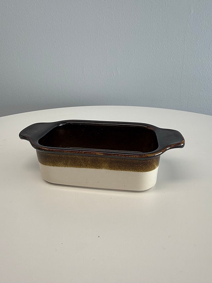 Arabia Kermansavi uunivuoka ruskea-valkoinen 26 cm