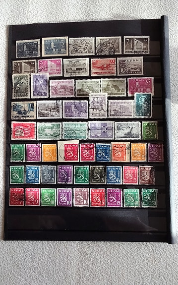 Suomi postimerkkejä 1930-1950 luvuilta 55 kpl. hienoja