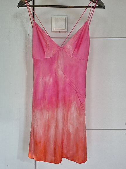 Zara viskoositoppi / minimekko XXS–XS pinkki liukuväri Y2K
