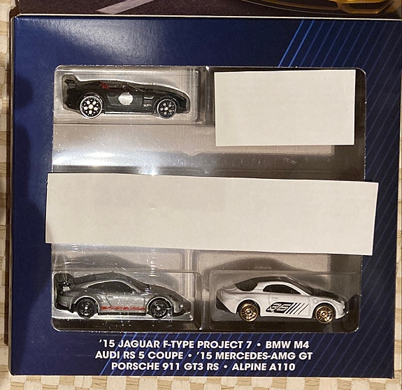 HW EuropeanCarCult Alpine A110,15 Jaguar F-type project 7,Porsche 911 GT3 RS
