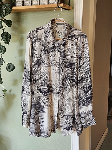 Marimekko Minea Simpukka paitapusero silkki