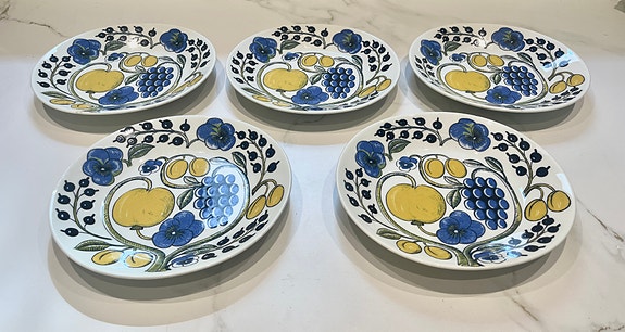 Arabian vanhat Paratiisi-lautaset 5 kpl