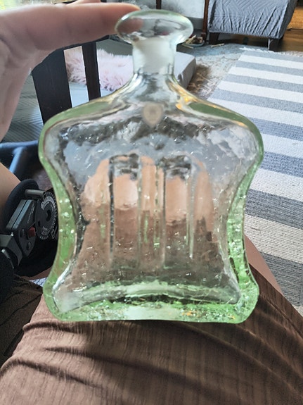 Treelle borg vihreä lasinen koristepullo / maljakko