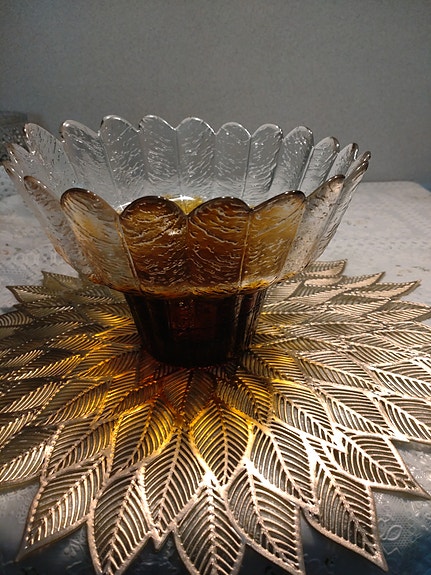 Humppila lasikulho ruskea/kirkas