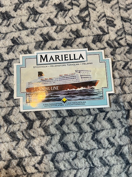 Vanha Viking Line Mariella -tarra