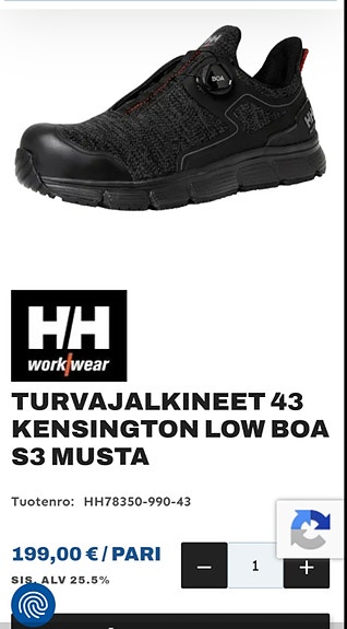Helly Hansen työkengät koko 43