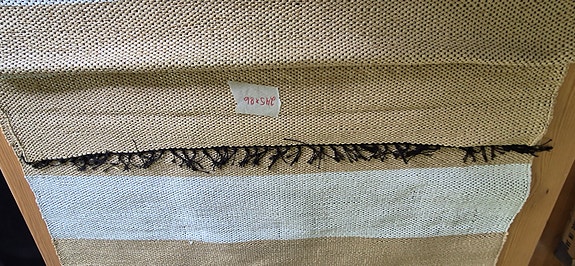 kudottu muovimatto beige/valkoinen
