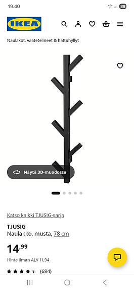 Uusi Ikean naulakko